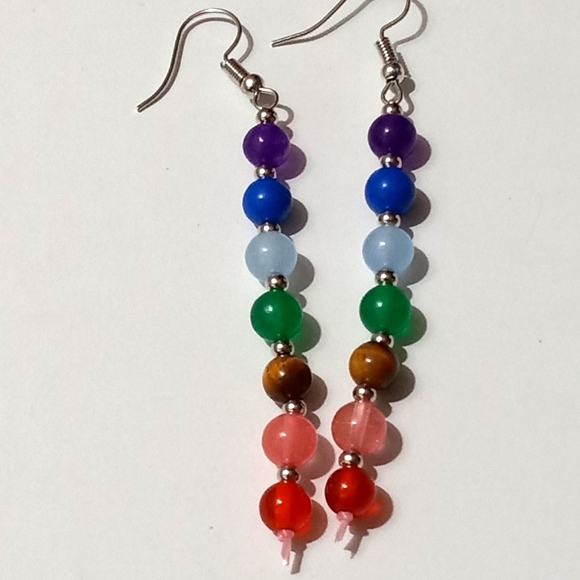 boutique Jewelry - Glass chakra earings